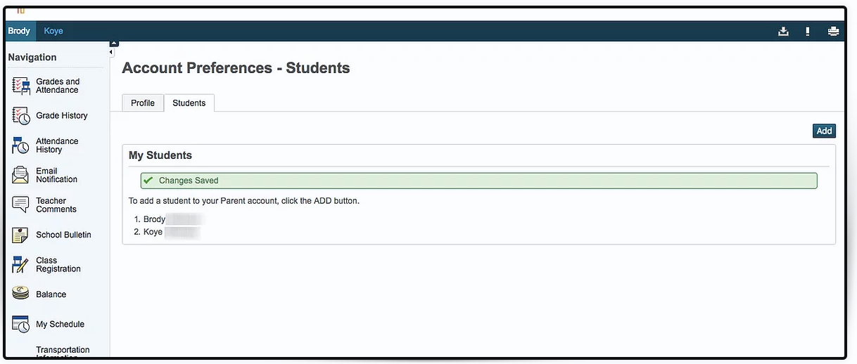 Account Preferences Screen Pic